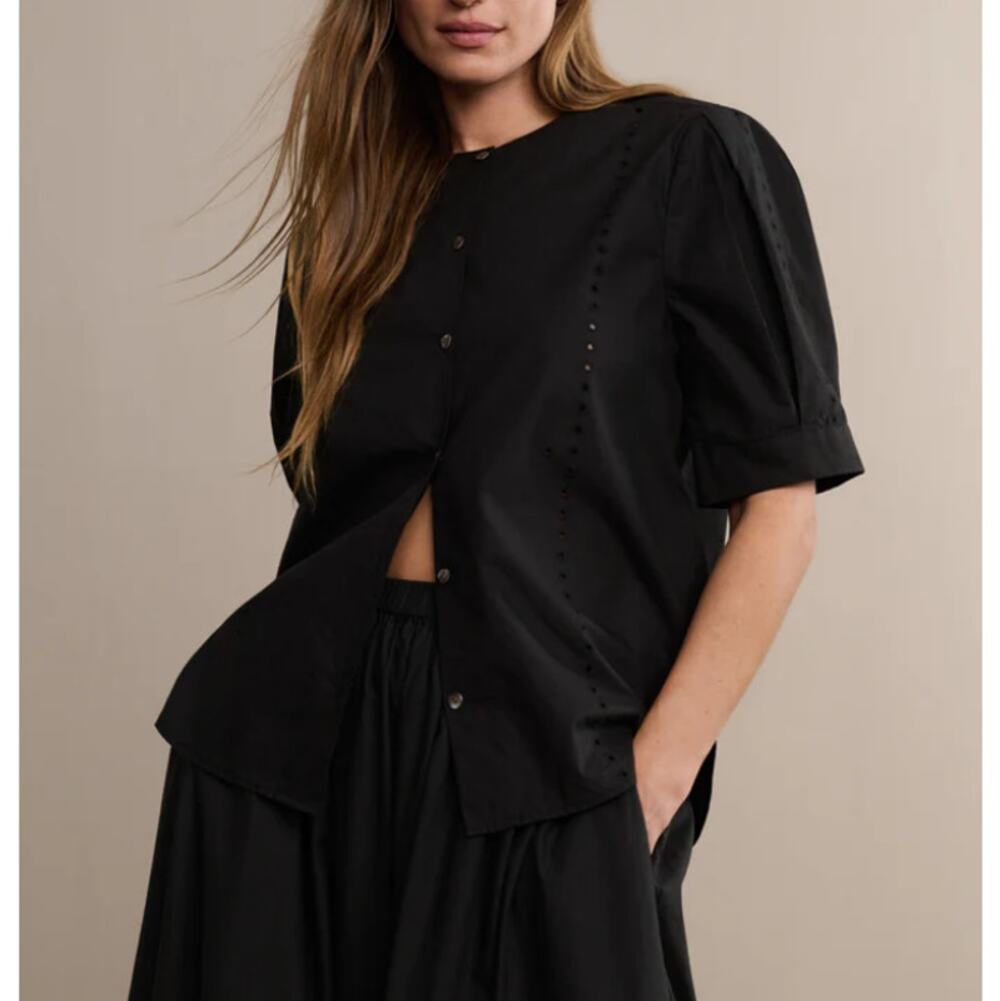 Jenni Kayne Women's Black Harper Blouse Size XS